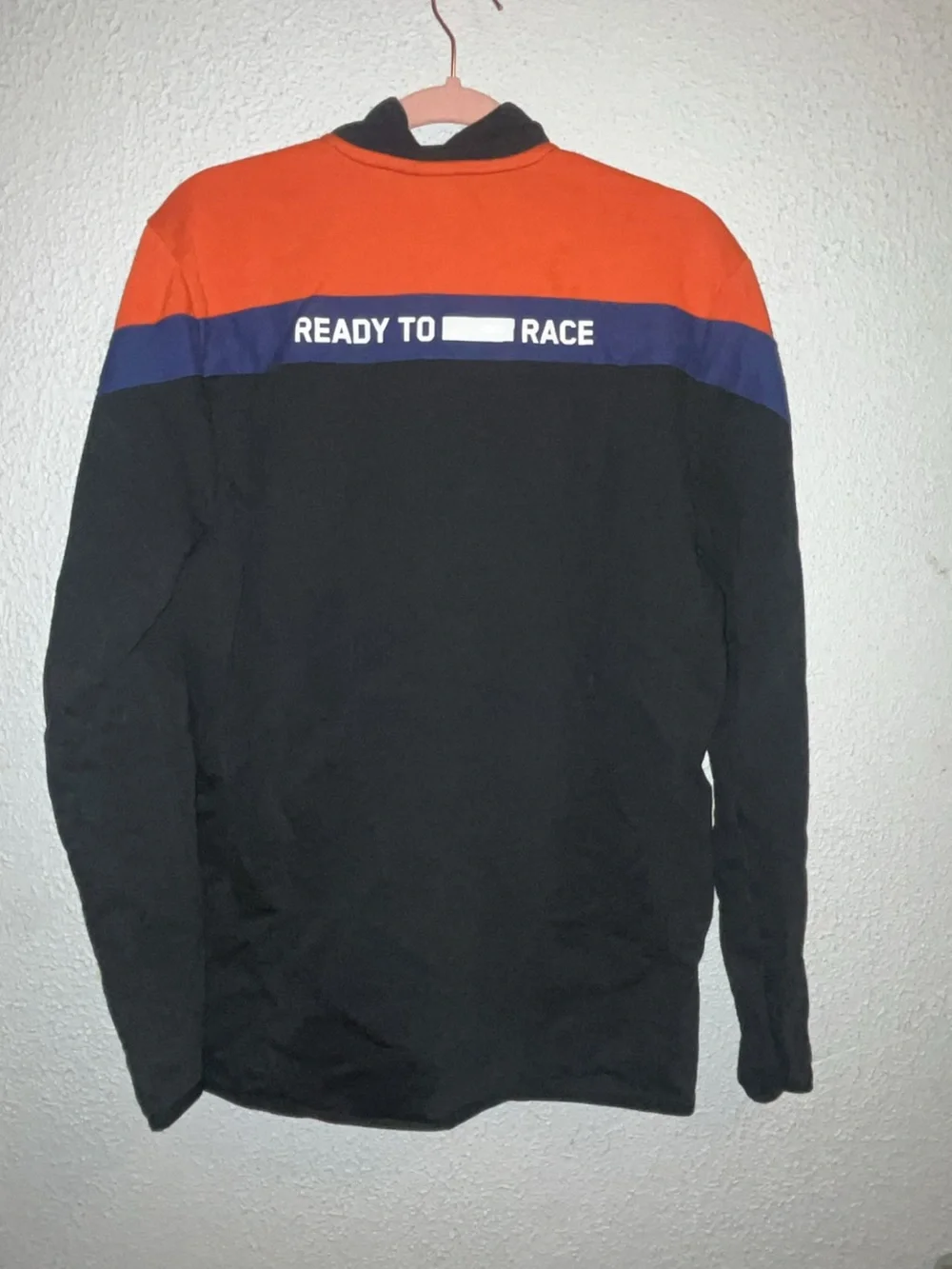 Men's Black & Orange Full-Zip Jacket